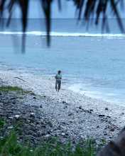 Wil on the beach of Club Raro