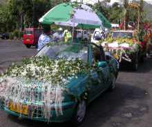 Decorated car.