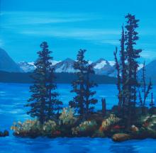 Atlin lake island